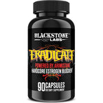 Blackstone Labs Eradicate 90-capsule bottle for estrogen management and testosterone support.