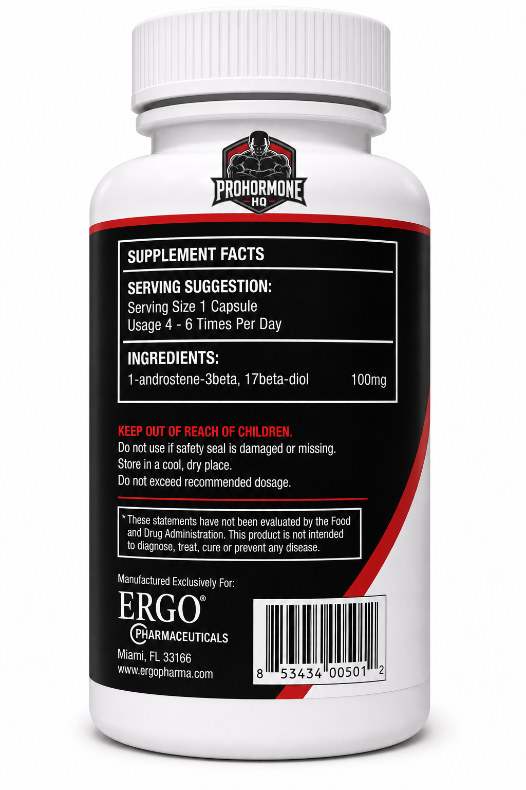 Ergopharm 1 ad supplment facts