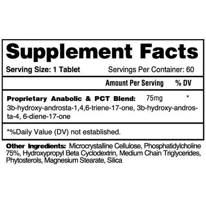 Supplement facts label of Letro XT by Blackstone Labs detailing key ingredients.