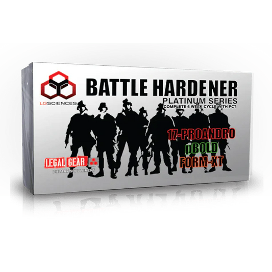 Multi-Colored Box of LG Sciences: Battle Hardener Kit | Prohormone Hardening Cycle - Supplement Shop